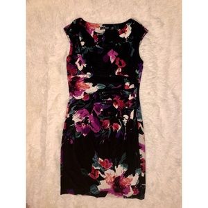 Black Floral Cocktail Dress